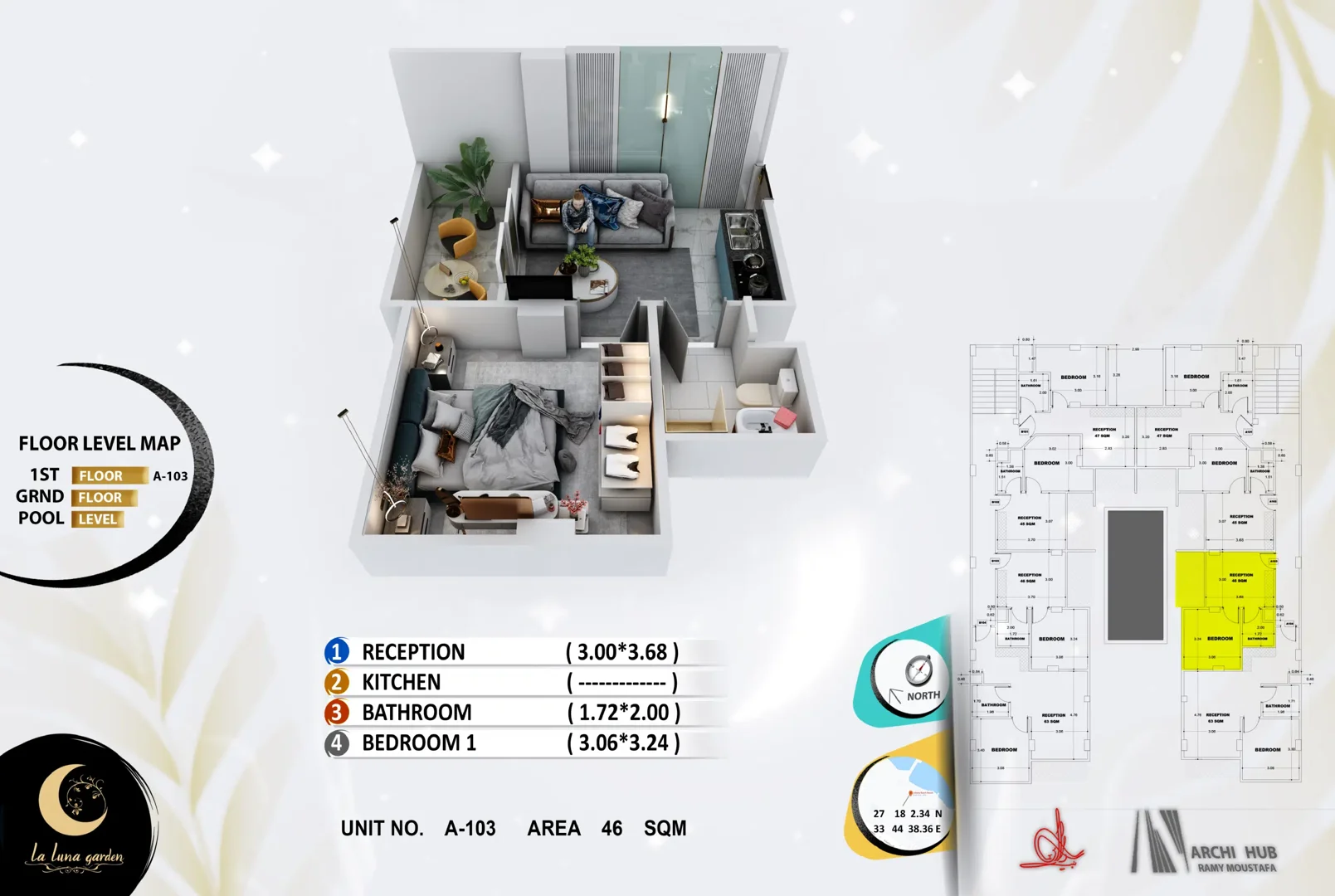 1 Bedroom Apartment for Sale in La Luna Garden, Magawish 46 sqm - Apartment in Magawish, Hurghada (1)